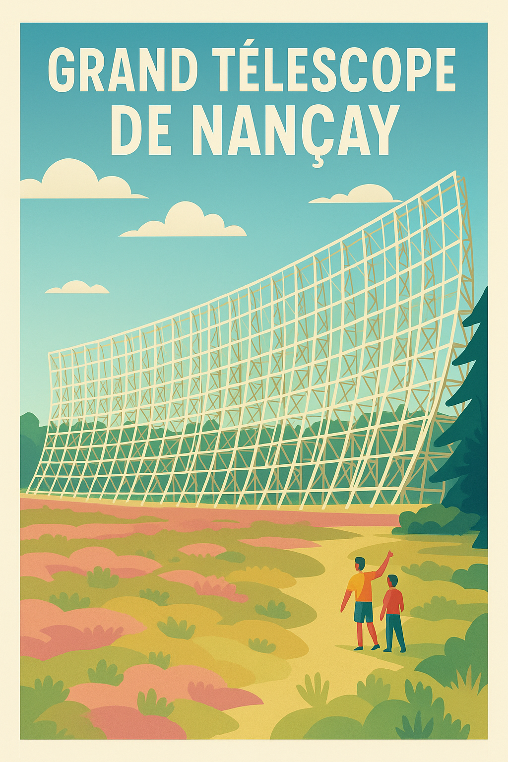 Affiche de Grand Télescope de Nançay - Un voyage monumental au cœur des étoiles