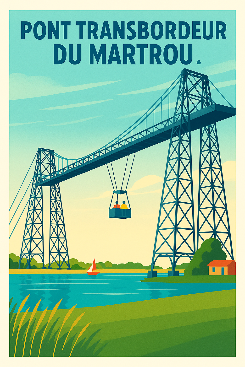 Affiche de Pont Transbordeur du Martrou - Une icône d'acier entre ciel et mer
