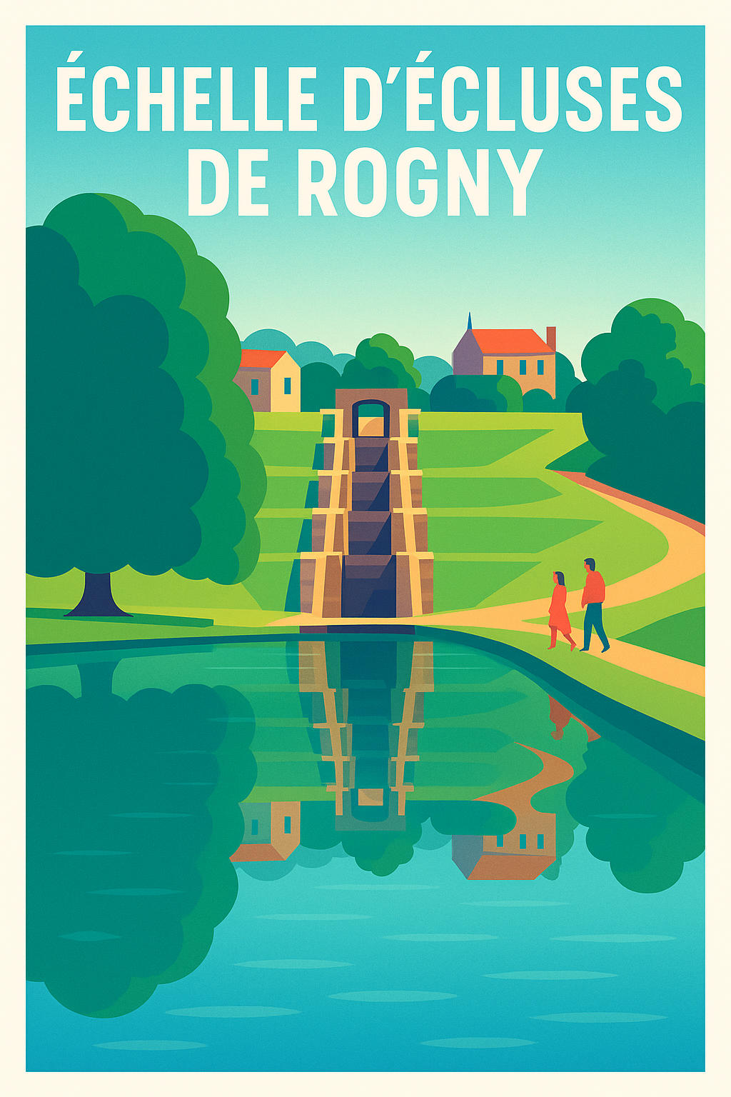 Affiche de Rogny-les-Sept-Écluses - Un chef-d'œuvre historique au fil de l'eau