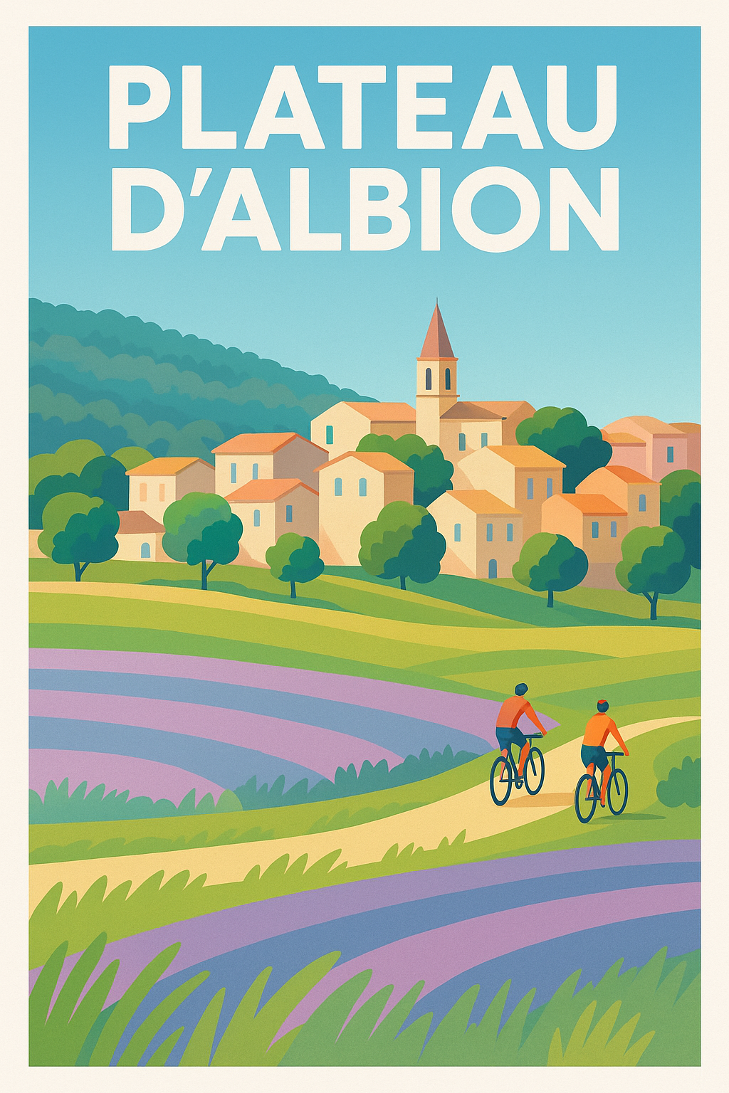 Affiche de Plateau d'Albion - L'essence de la Provence entre lavande et cyclisme