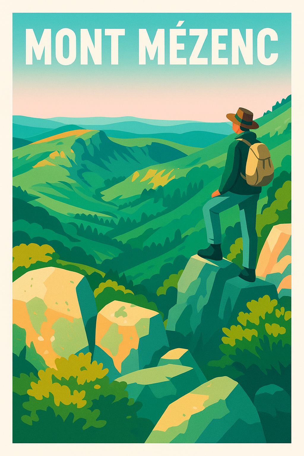 Affiche de Mont Mézenc - Sommet majestueux et nature sauvage