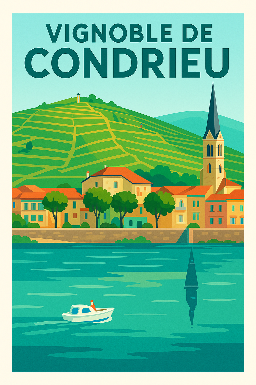 Affiche de Vignoble de Condrieu - L'élégance des terrasses du Rhône