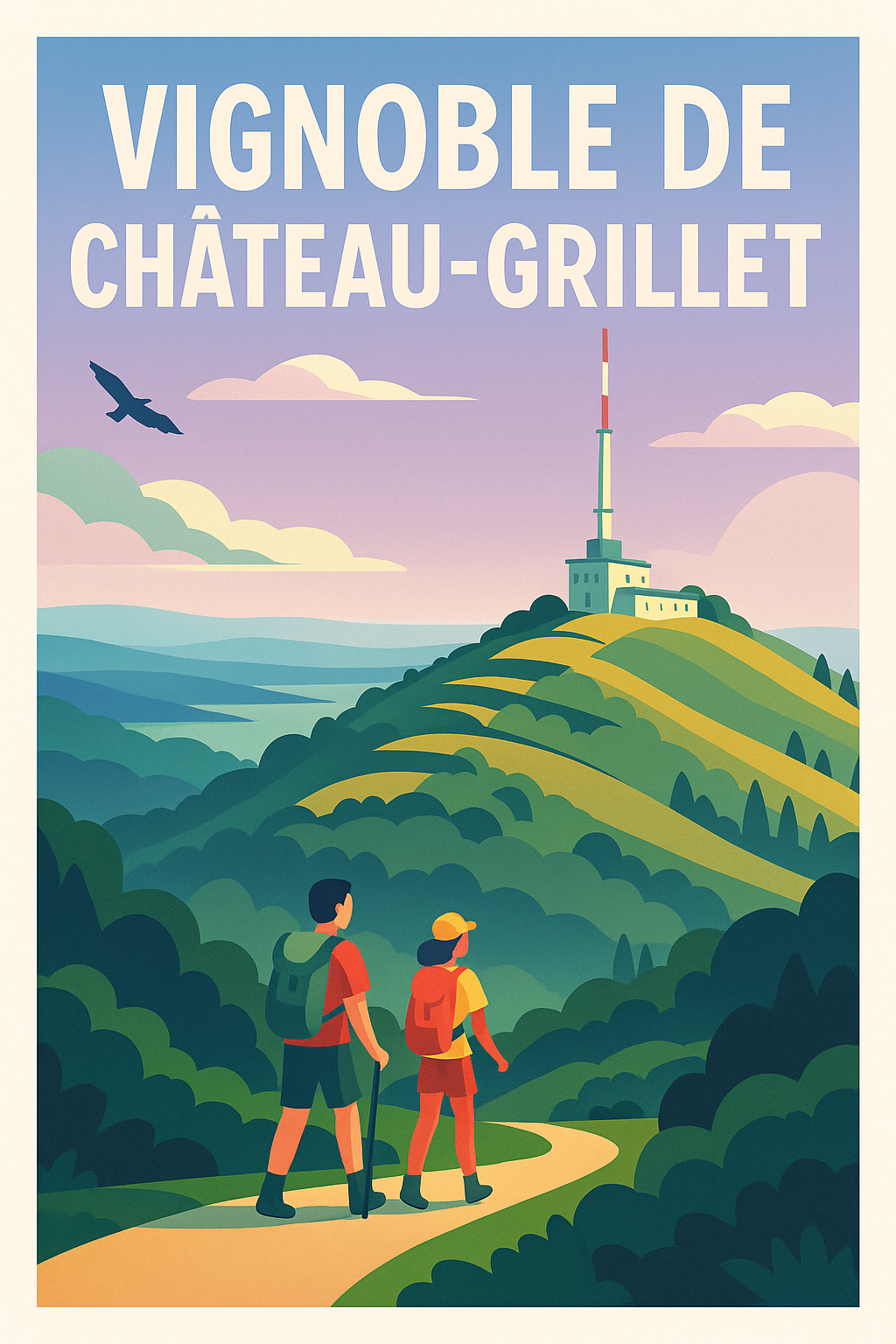 Affiche de Vignoble de Château-Grillet - L'élégance des terrasses rhodaniennes