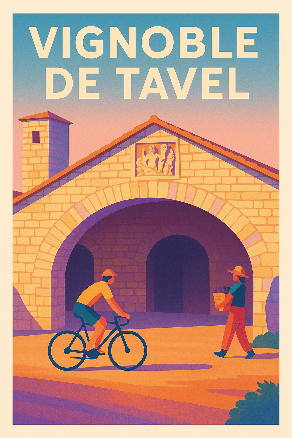 Affiche de Vignoble de Tavel - L'élégance du Premier Rosé de France