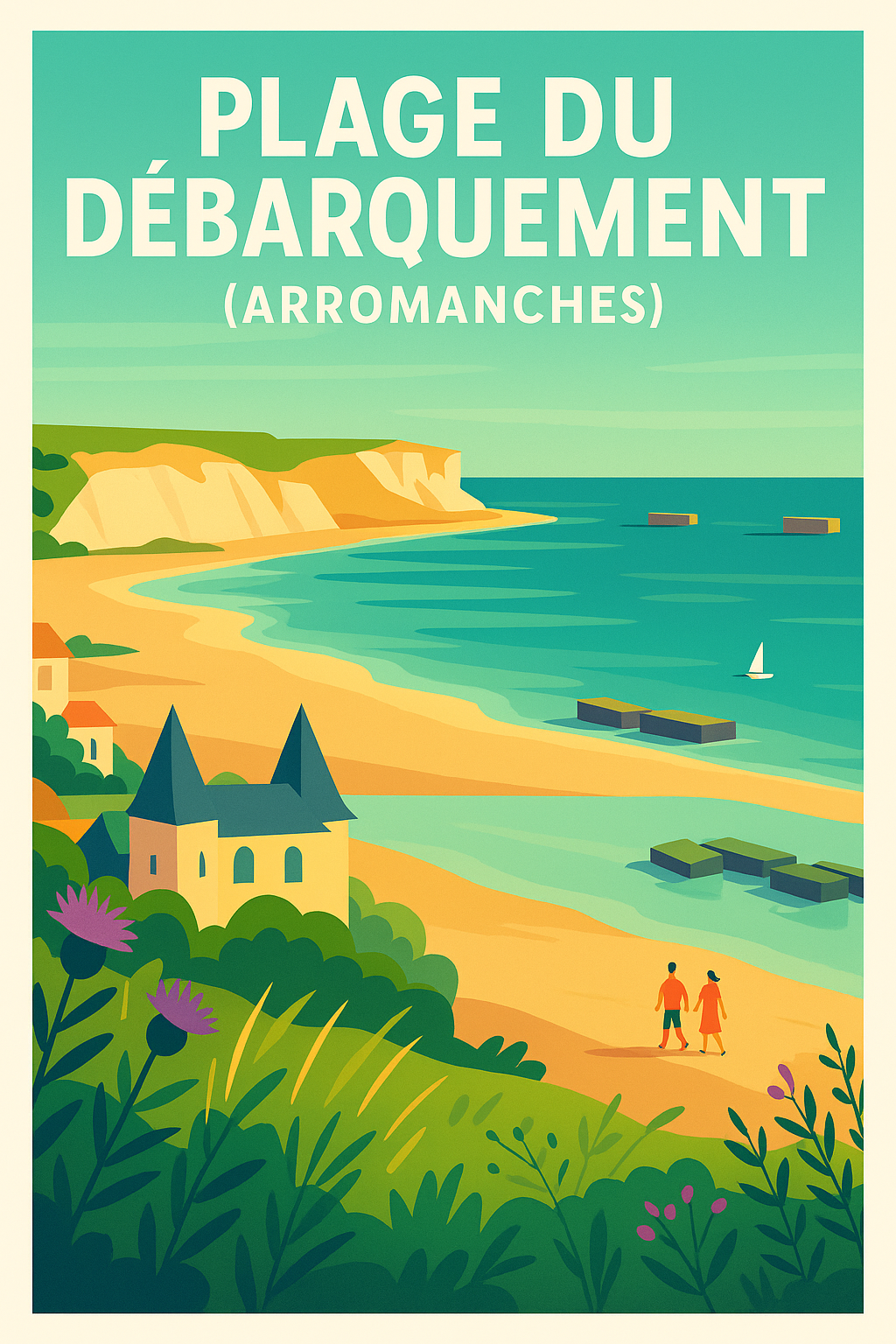 Affiche de Arromanches - L'histoire rencontre la beauté du littoral normand
