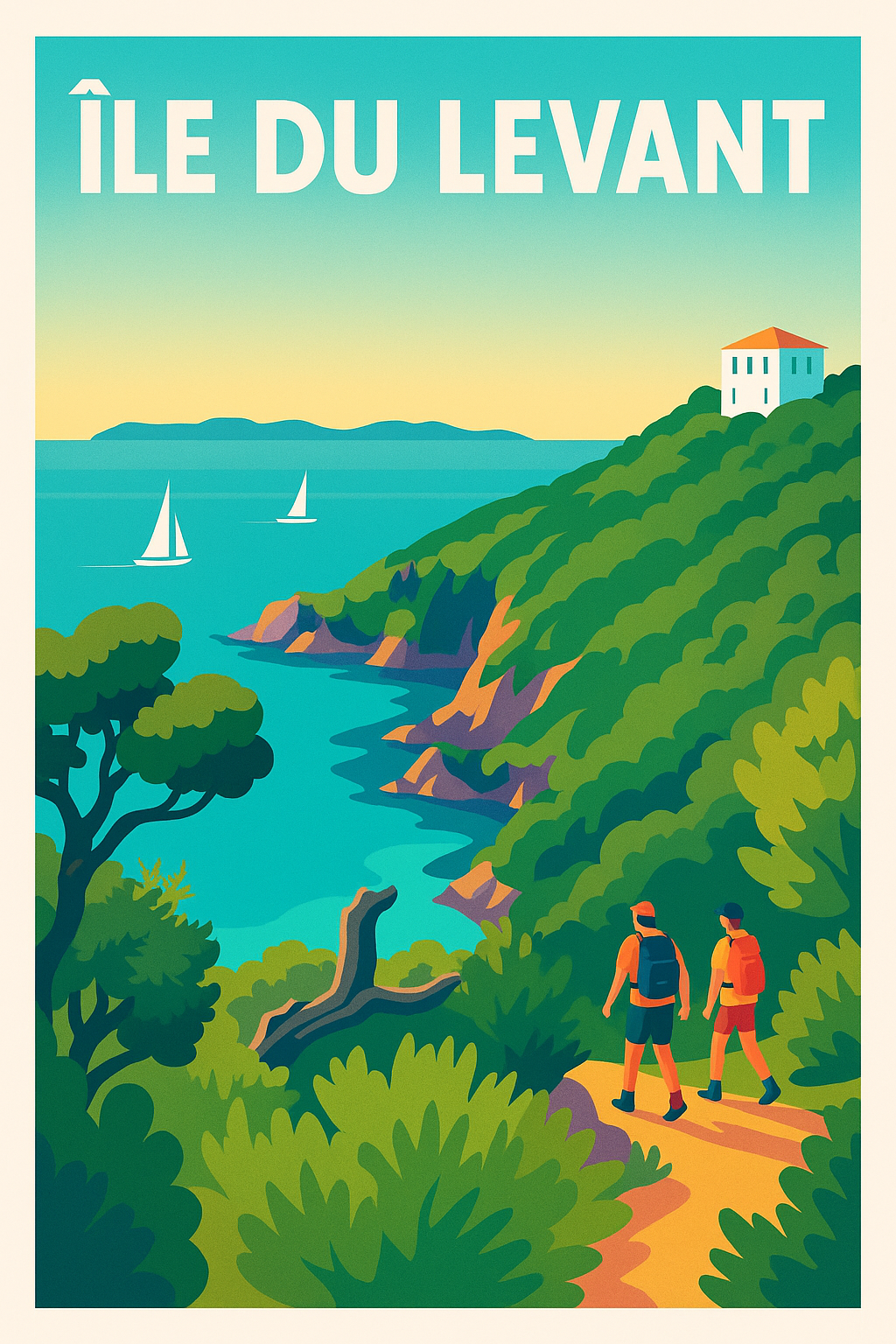 Affiche de Île du Levant - Évasion sauvage en Méditerranée