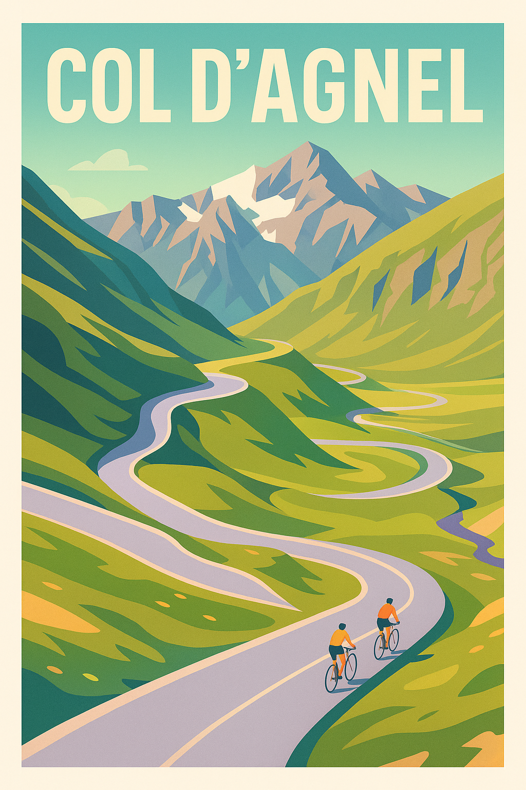 Affiche de Col d'Agnel - L'ascension mythique au cœur des Alpes