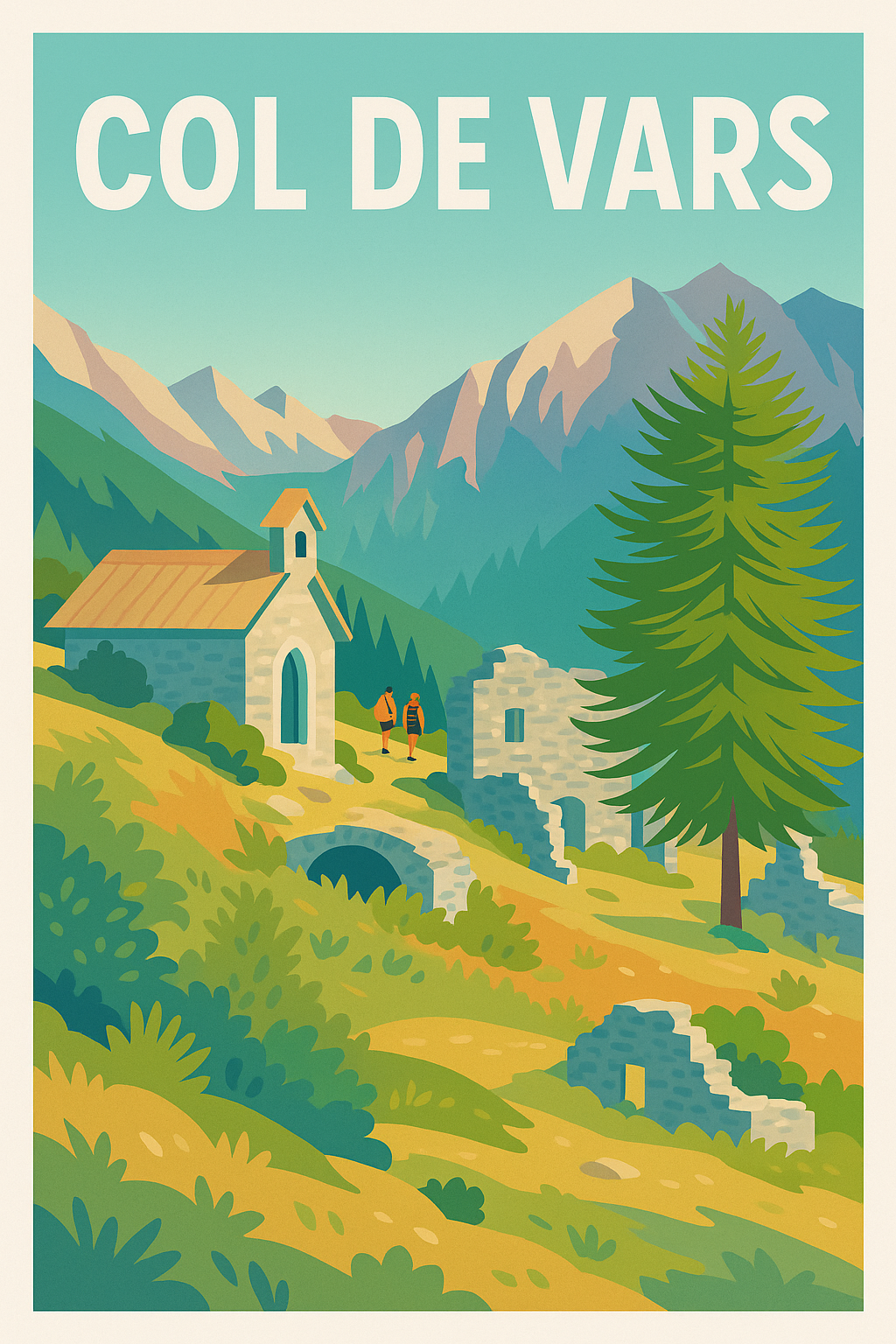 Affiche de Col de Vars - L'évasion sauvage au sommet des Alpes
