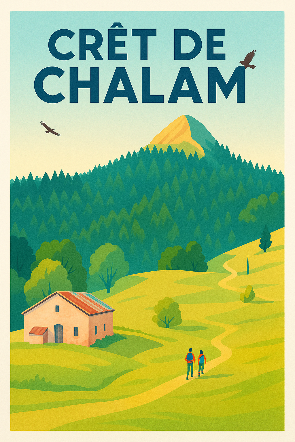 Affiche de Crêt de Chalam - Le sommet emblématique du Jura