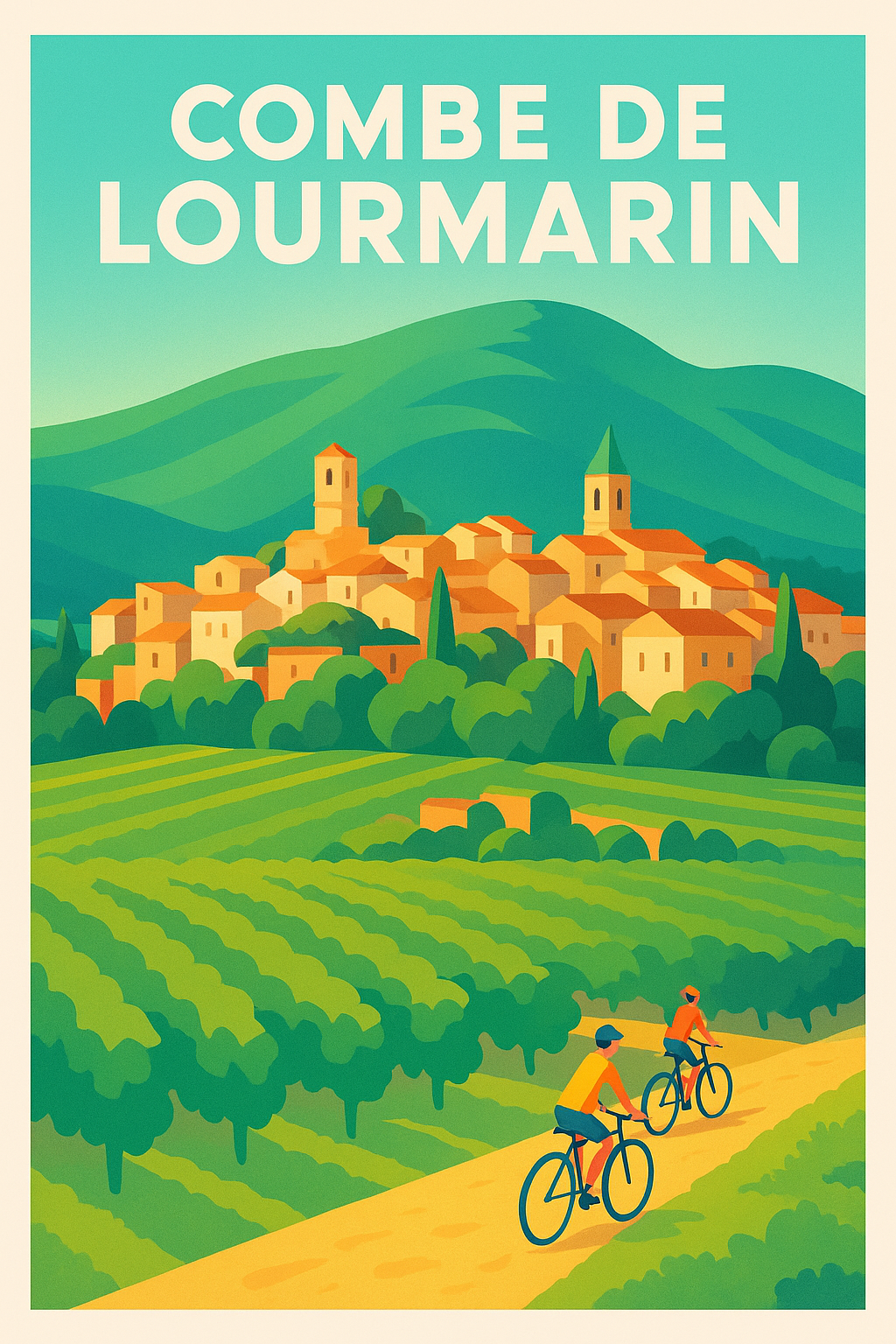 Affiche de Combe de Lourmarin - L'essence de la Provence à vélo