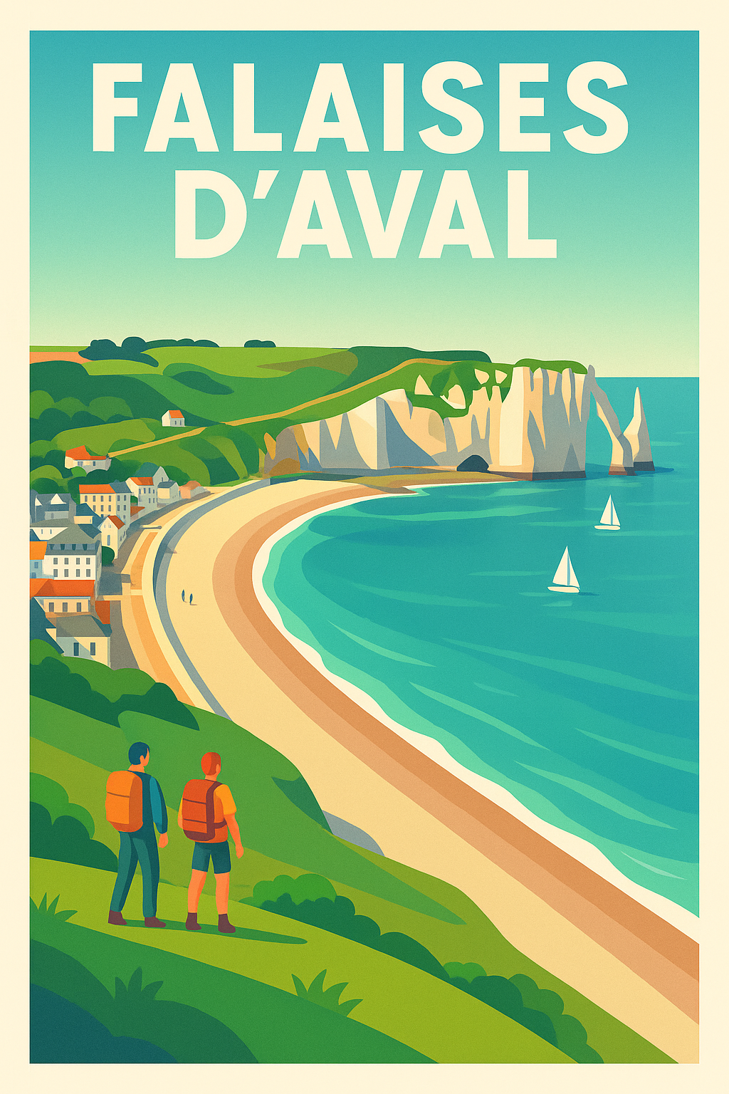 Affiche de Falaises d'Aval - L'éclat majestueux de la côte d'Albâtre