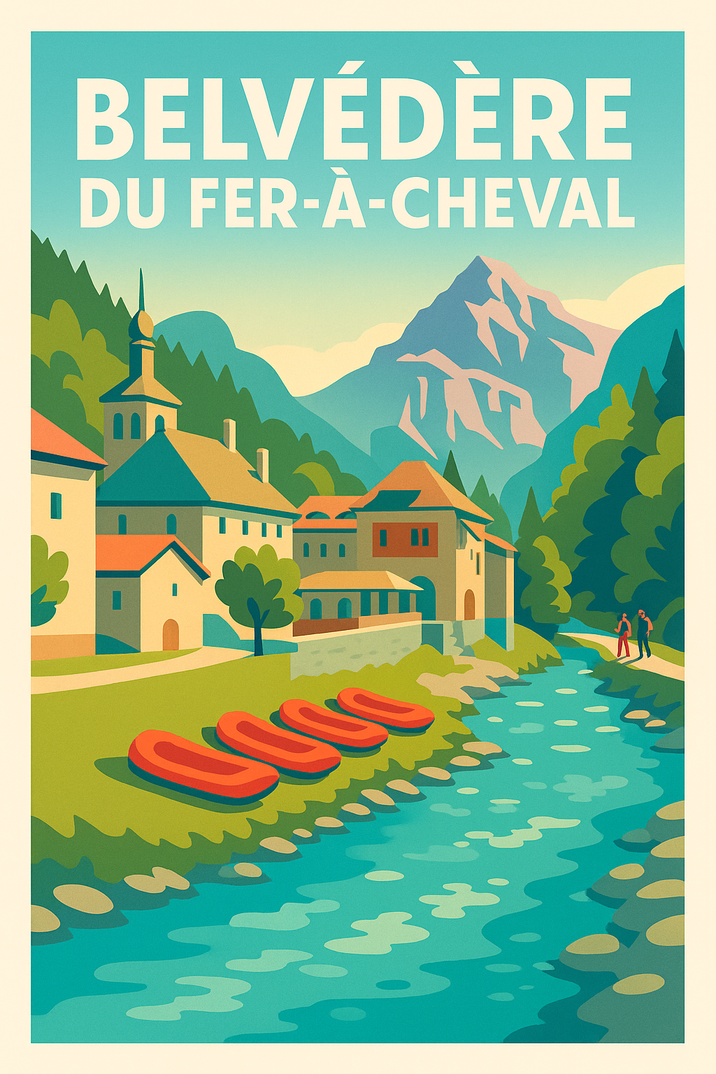 Affiche de Belvédère du Fer-à-Cheval - L'éclat des Alpes dans votre intérieur