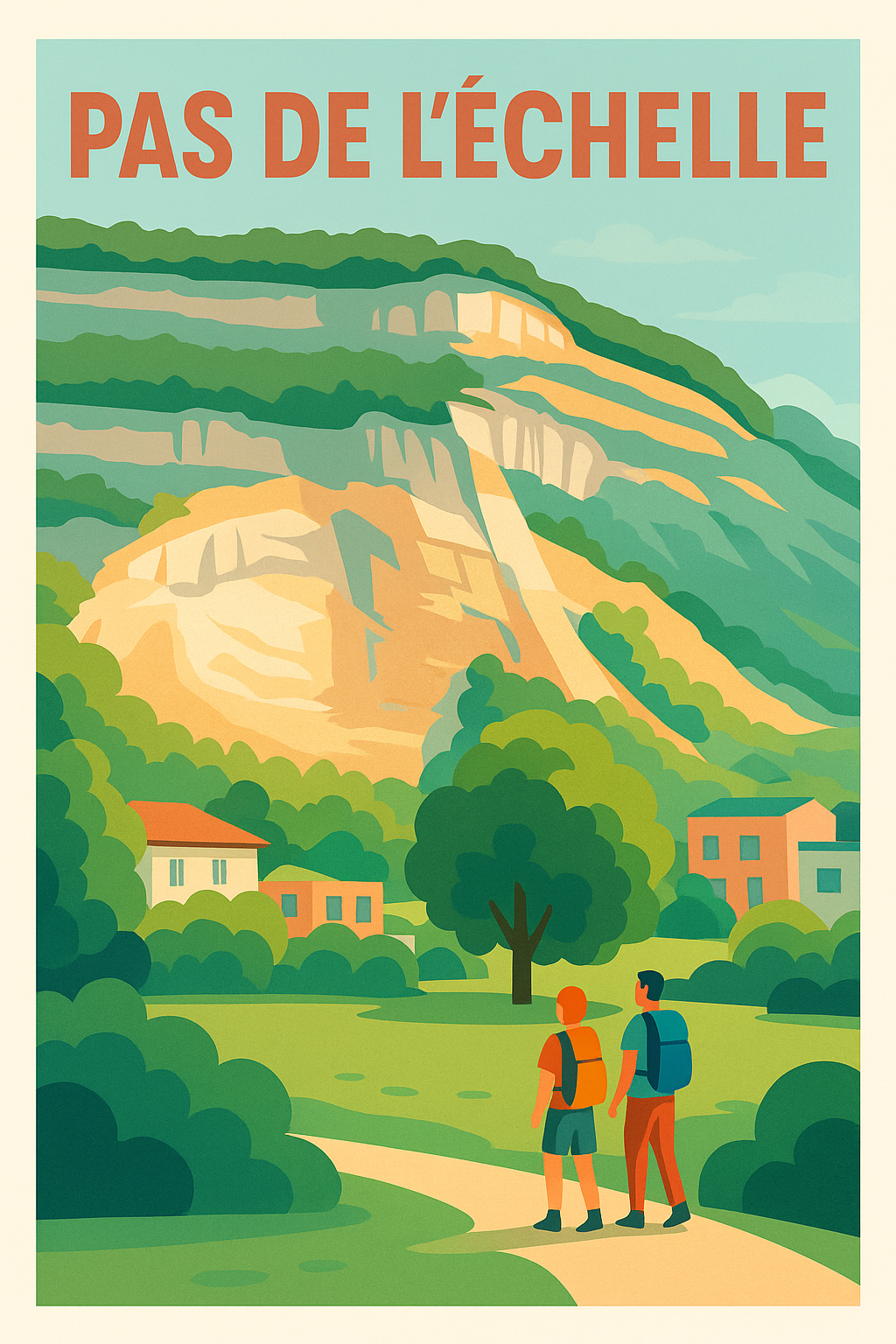 Affiche de Pas de l'Échelle - L'ascension majestueuse du Mont Salève