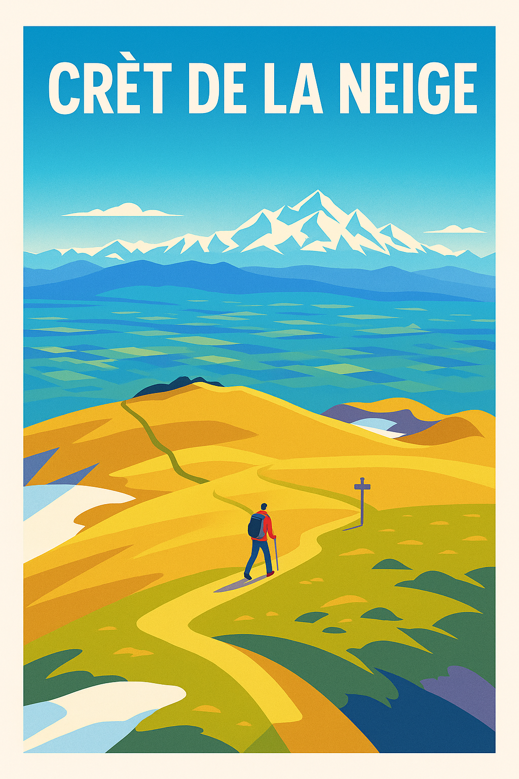 Affiche de Crêt de la Neige - Sommet du Jura et Panorama sur les Alpes