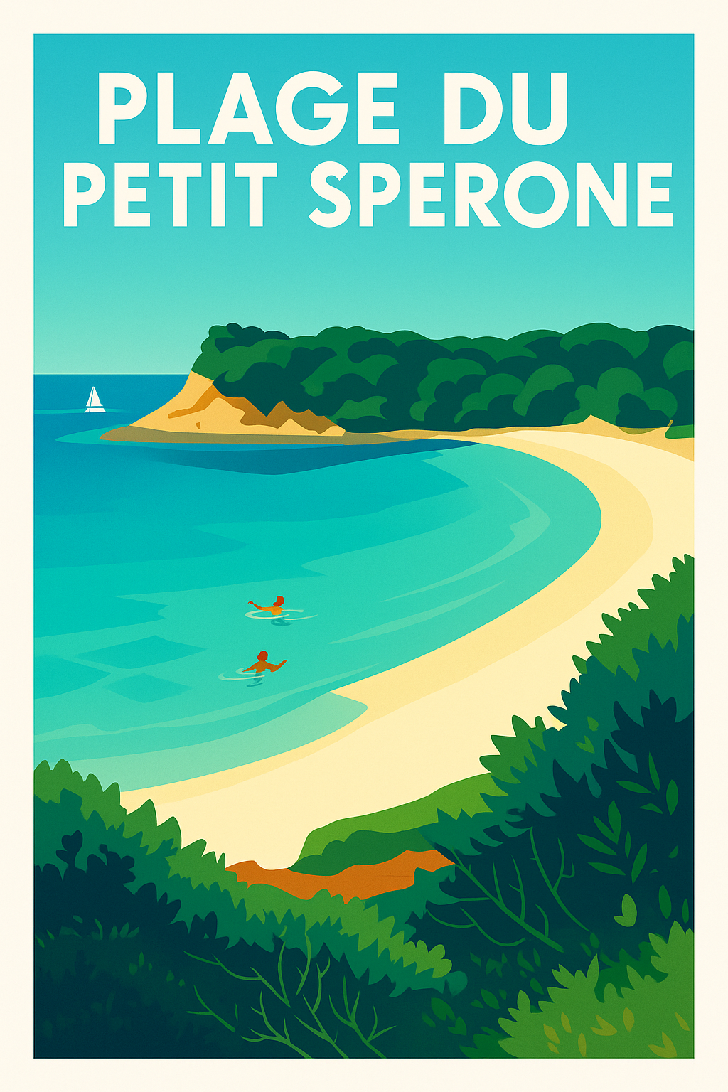 Affiche de Plage du Petit Sperone - Le paradis turquoise de la Corse chez vous