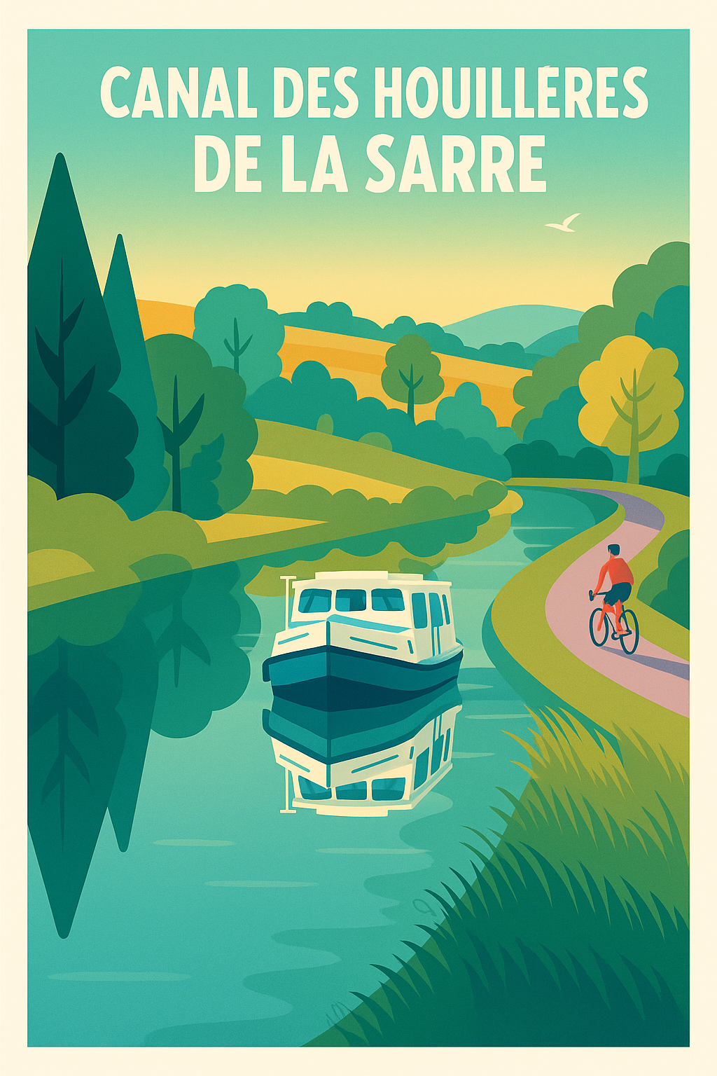 Affiche de Canal des Houillères de la Sarre - L'échappée douce au fil de l'eau