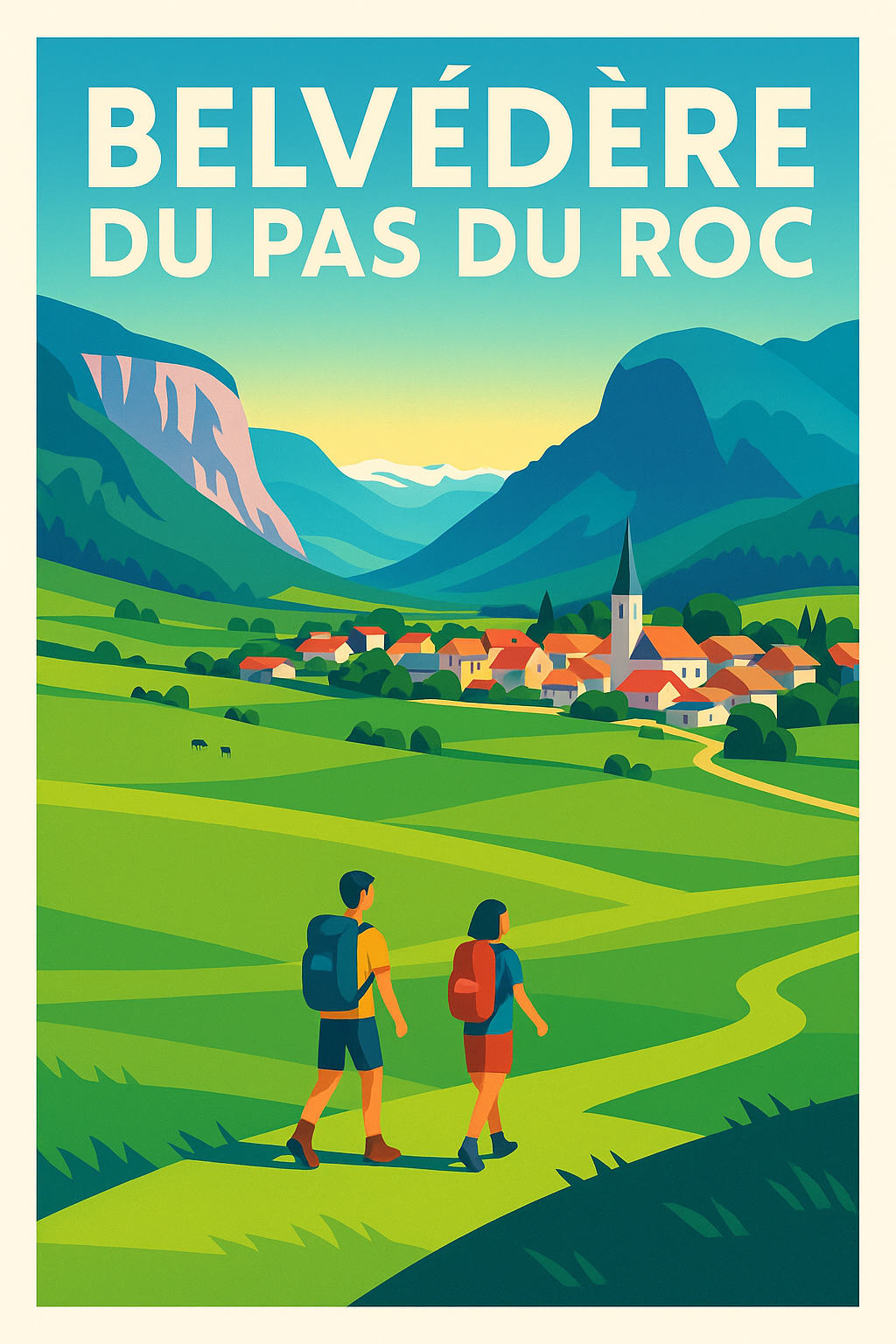 Affiche de Belvédère du Pas du Roc - Une escapade majestueuse au cœur des Alpes