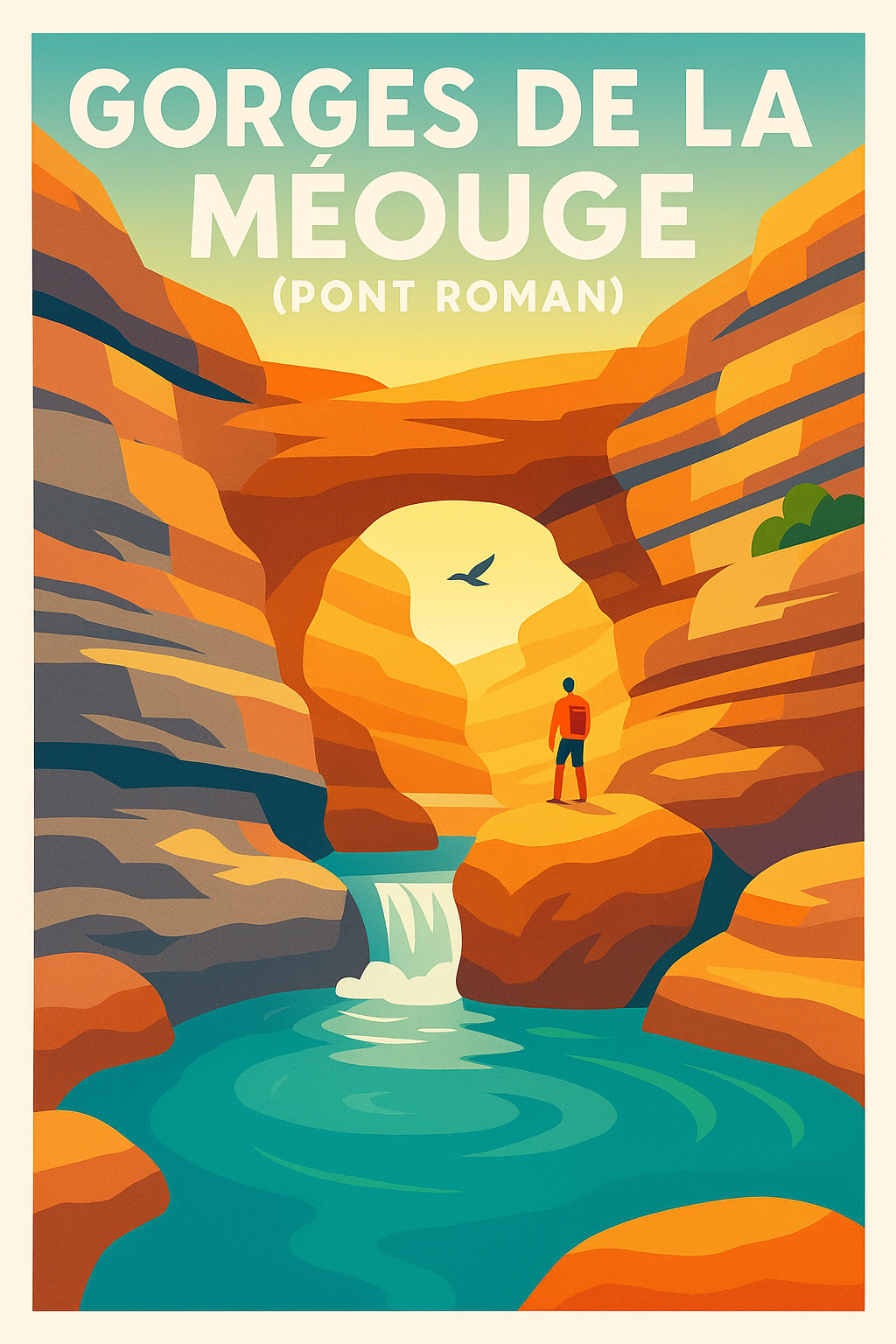 Affiche de Gorges de la Méouge - L'éclat sauvage du Pont Roman