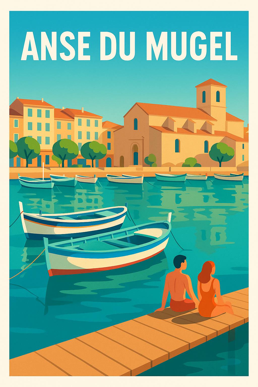 Affiche de Anse du Mugel - L'éclat de la Provence dans votre décoration