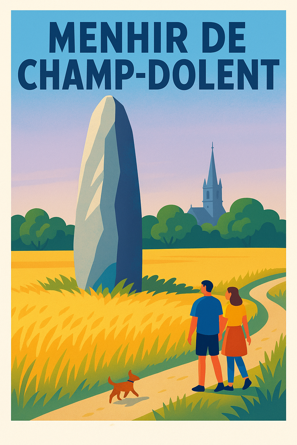 Affiche de Menhir de Champ-Dolent - L'élégance millénaire de la Bretagne