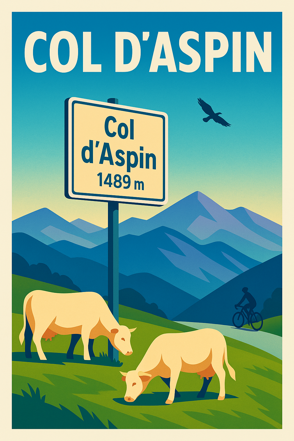 Affiche de Col d'Aspin - Le sommet mythique des Pyrénées