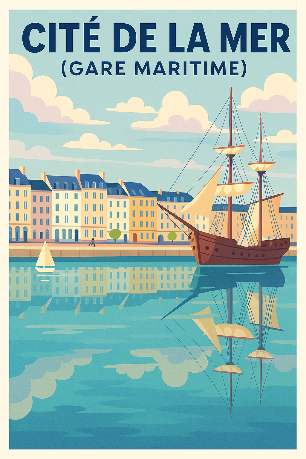 Affiche de Cité de la Mer - Voyagez vers l'élégance maritime d'antan