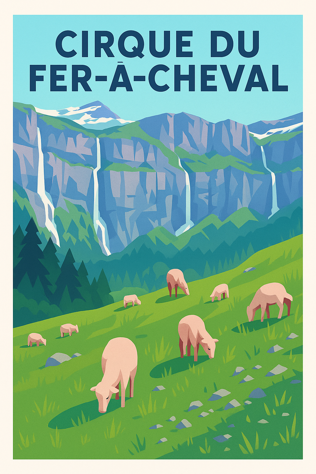 Affiche de Cirque du Fer-à-Cheval - La majesté des Alpes en héritage