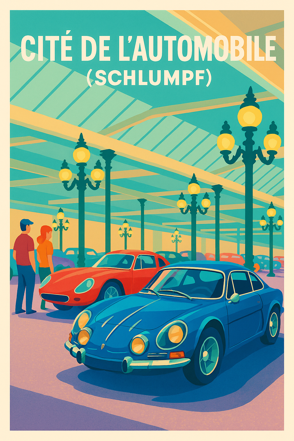 Affiche de Cité de l'Automobile - L'élégance vintage de la collection Schlumpf