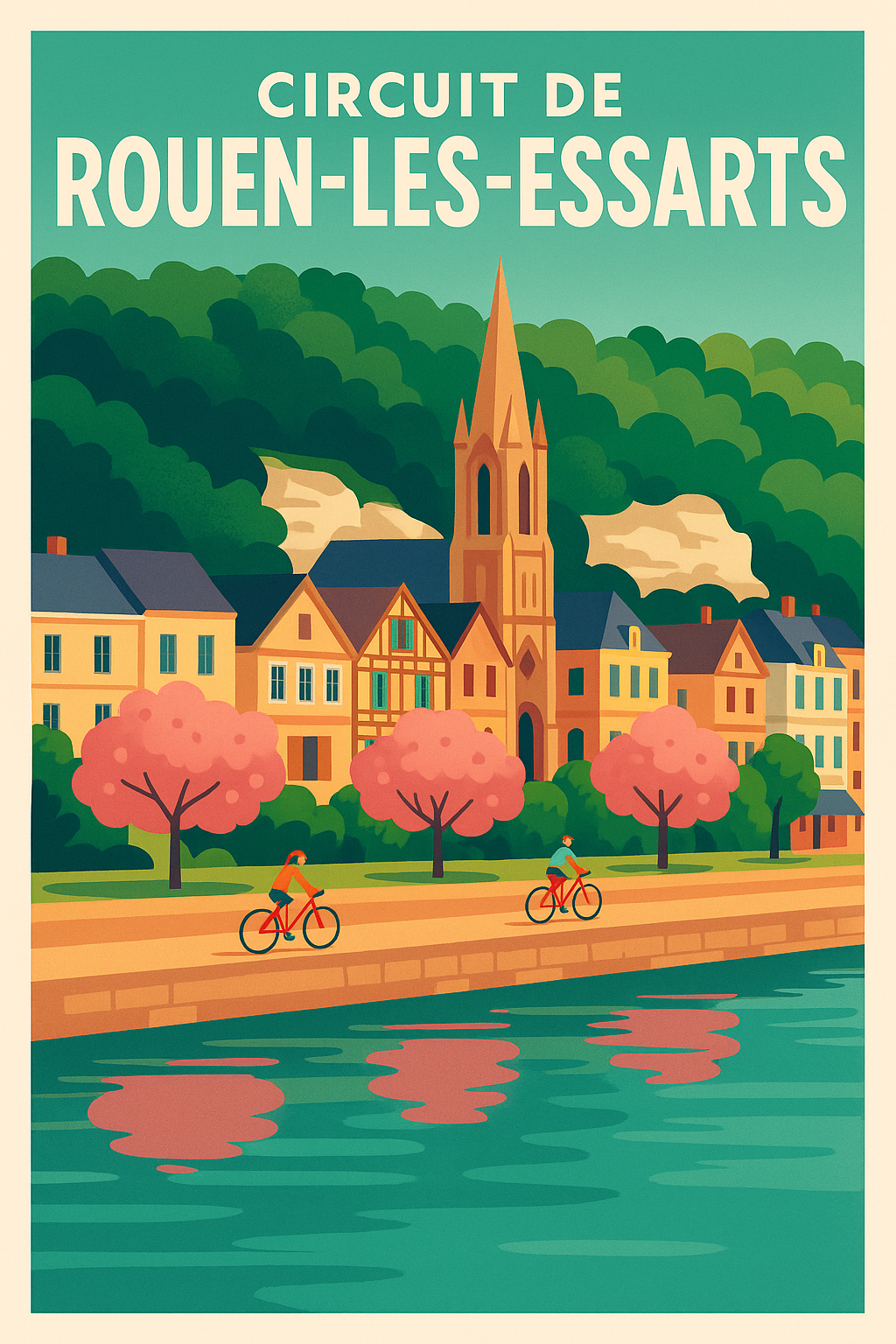 Affiche de Rouen-Les-Essarts - L'élégance vintage de la Normandie