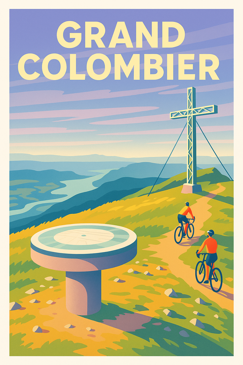 Affiche de Grand Colombier - Le sommet mythique des cyclistes