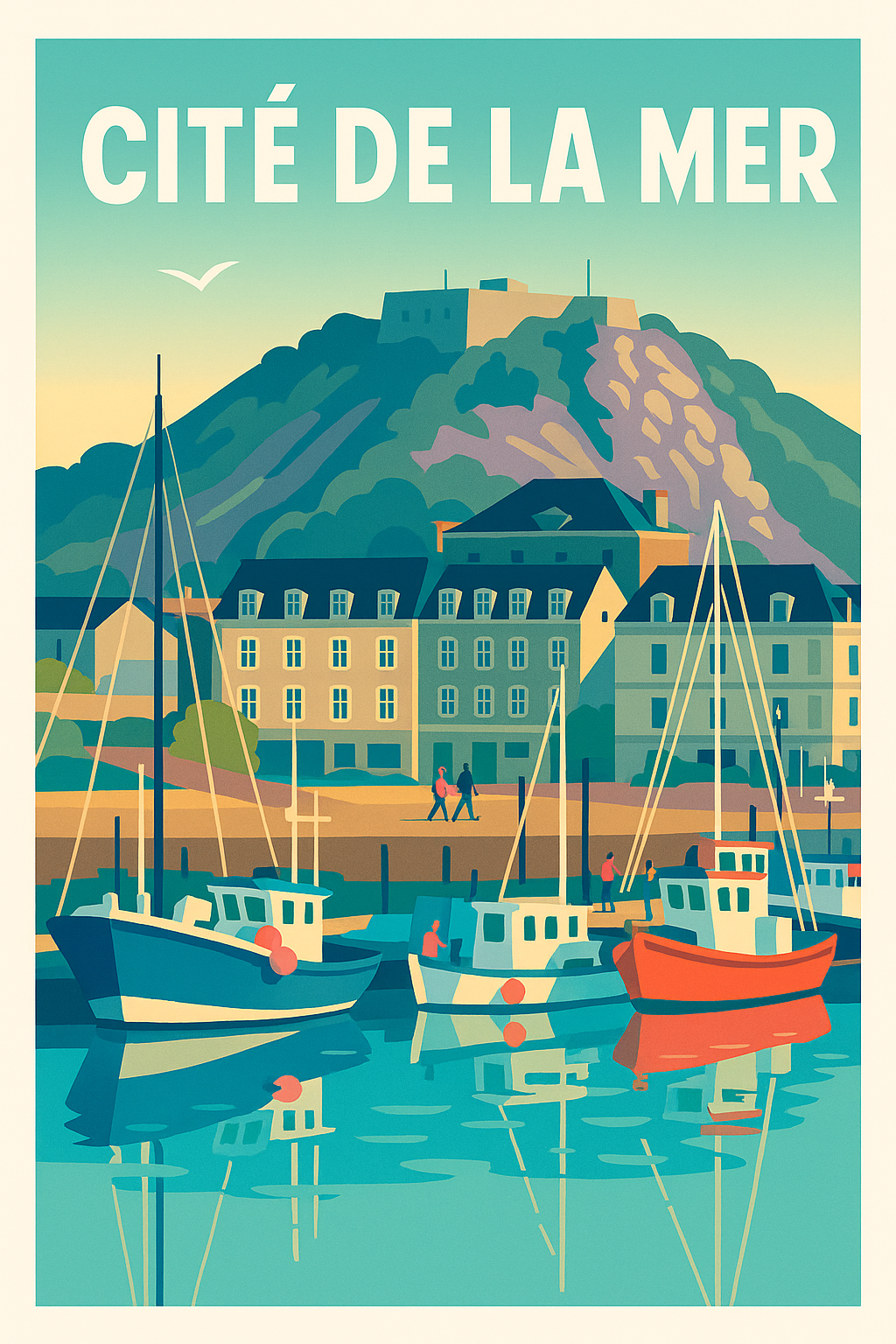 Affiche de Cité de la Mer - L'élégance maritime au format vintage