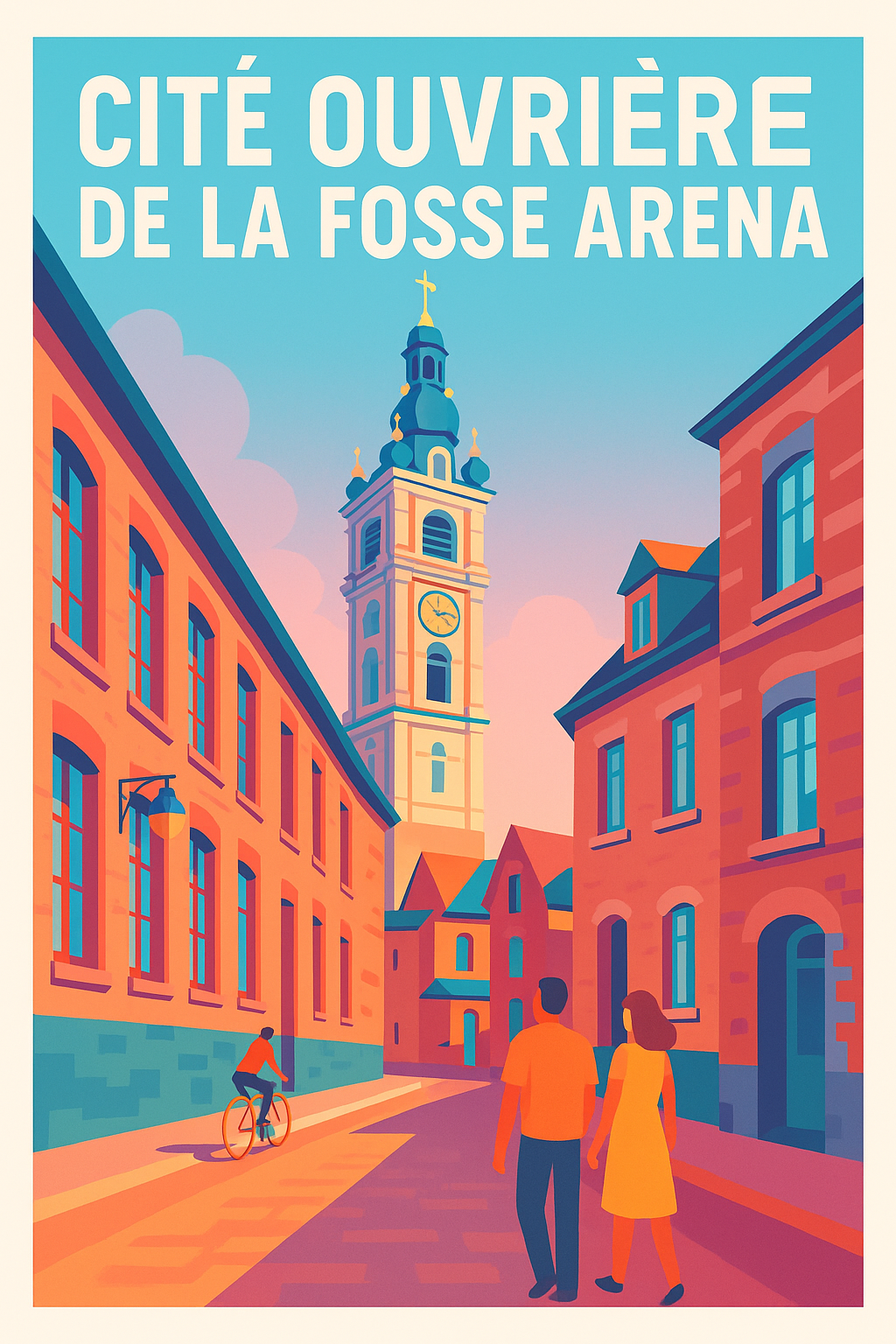 Affiche de Cité ouvrière de la fosse Arena - L'héritage minier en couleurs