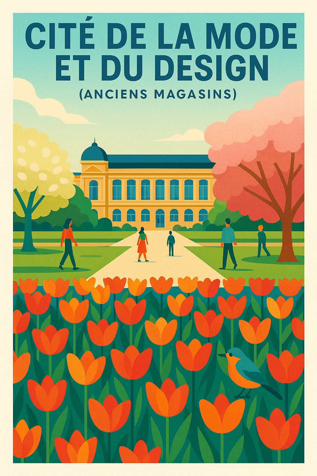 Affiche de Cité de la Mode et du Design - L'élégance architecturale au cœur des jardins