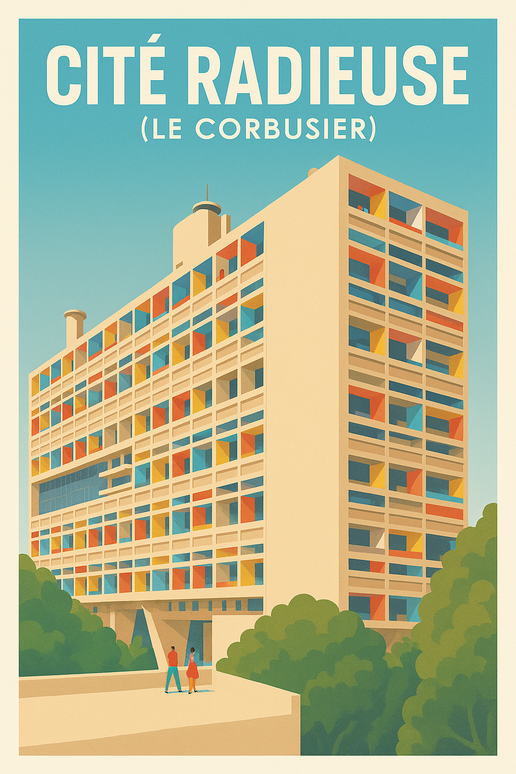 Affiche de Cité Radieuse - L'icône du modernisme par Le Corbusier