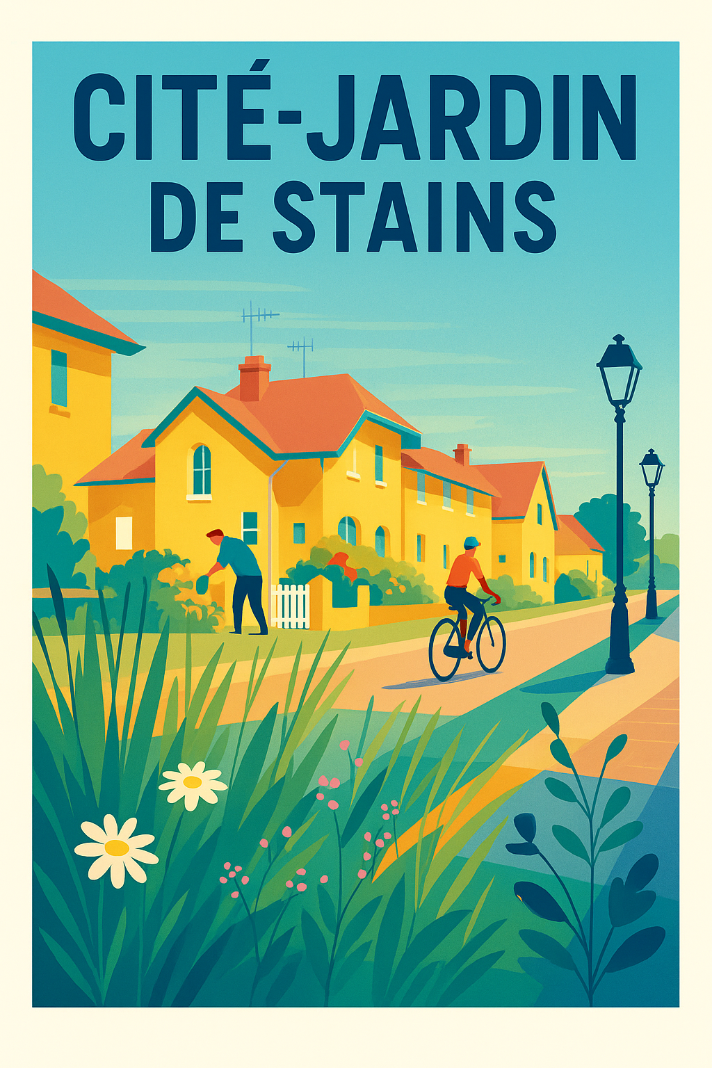 Affiche de Cité-jardin de Stains - Une évasion bucolique aux portes de Paris