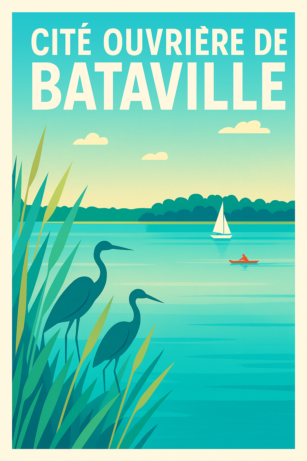 Affiche de Bataville - L'élégance vintage d'une cité historique