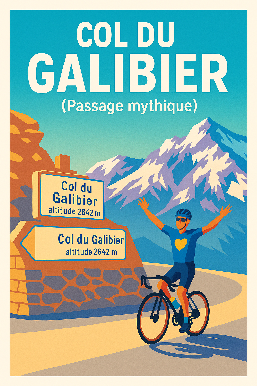 Affiche de Col du Galibier - Le sommet de la légende cycliste