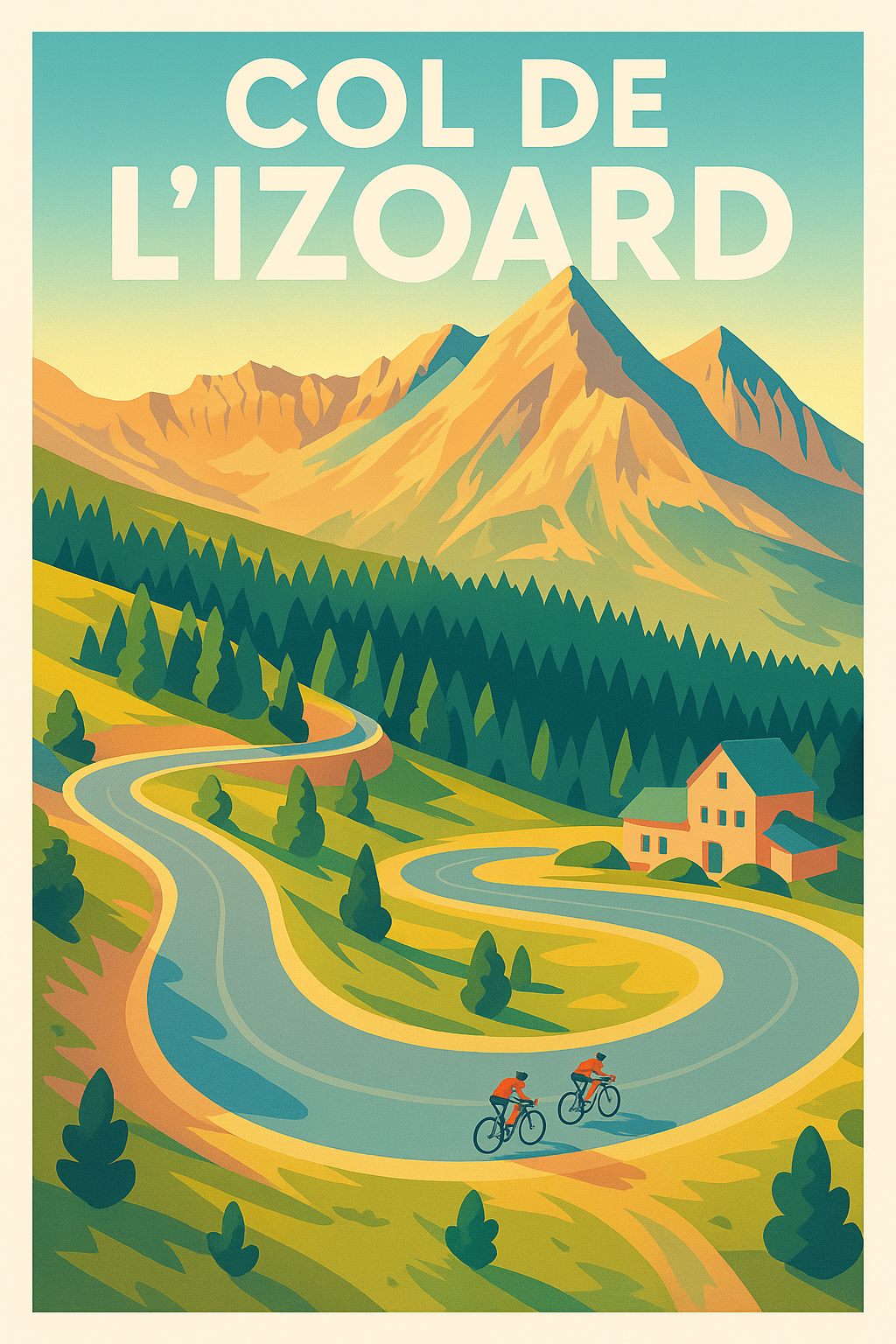 Affiche de Col de l'Izoard - L'ascension mythique des Alpes au sommet