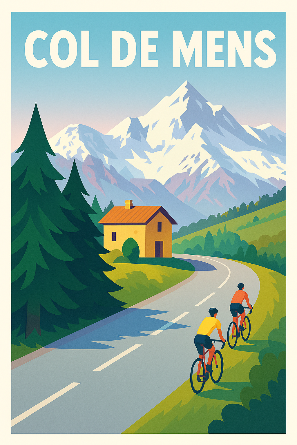 Affiche de Col de Mens - L'ascension mythique au cœur des Alpes