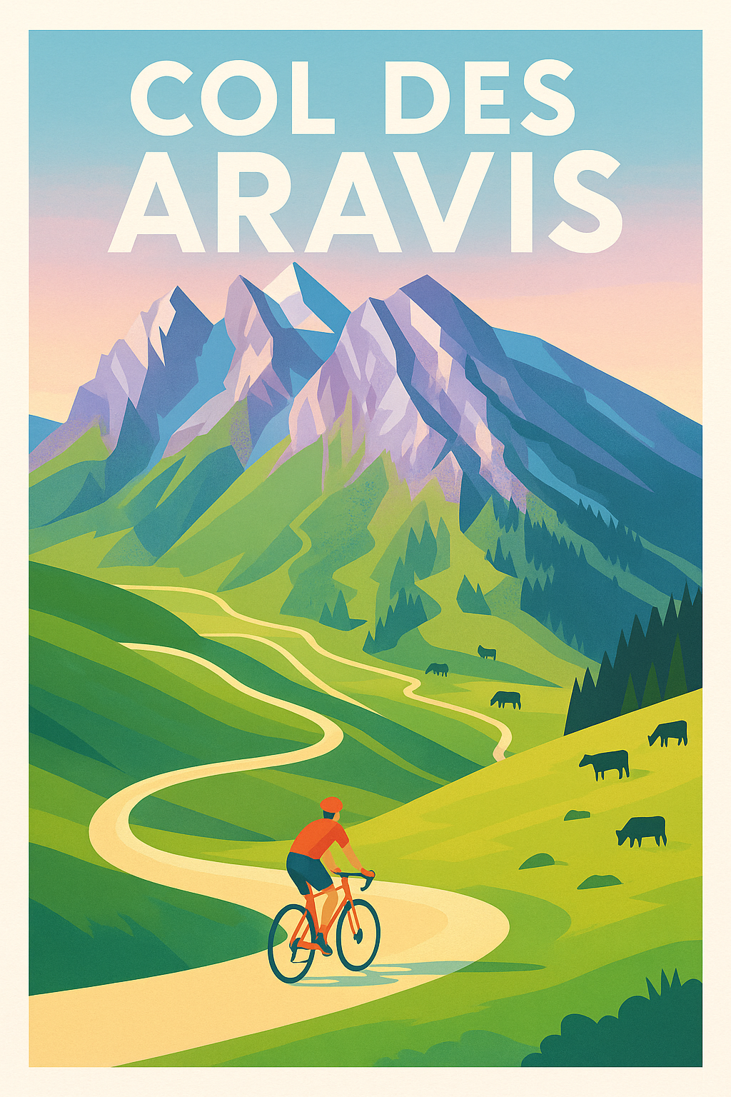 Affiche de Col des Aravis - Le sommet mythique des Alpes pour les passionnés