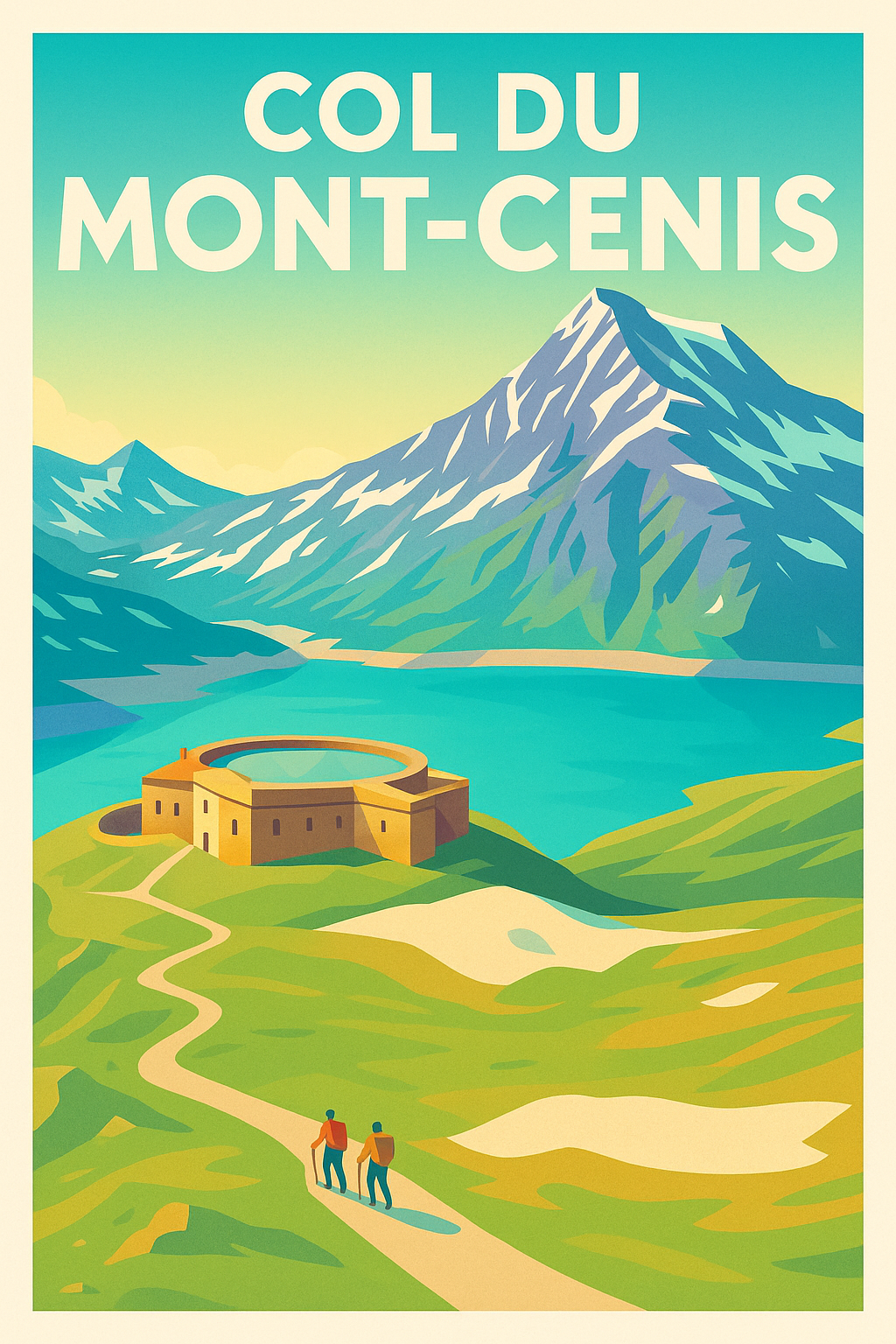 Affiche de Col du Mont-Cenis - L'éclat des Alpes entre lac et sommets