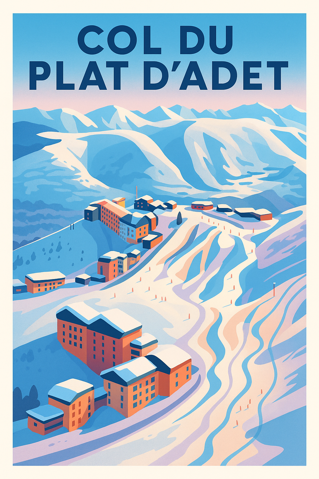 Affiche de Col du Plat d'Adet - L'élégance des sommets pyrénéens