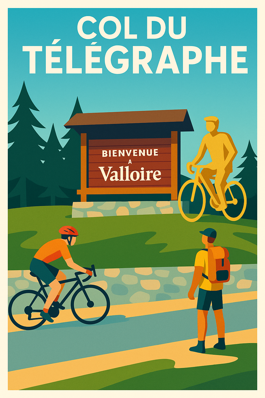 Affiche de Col du Télégraphe - Le sommet mythique des cyclistes en Savoie