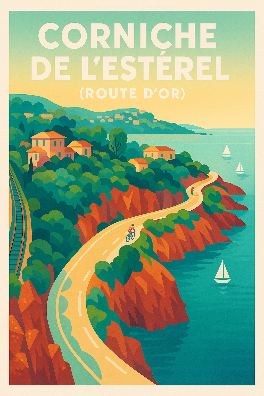 Affiche de Corniche de l'Estérel - L'éclat de la Route d'Or sur vos murs