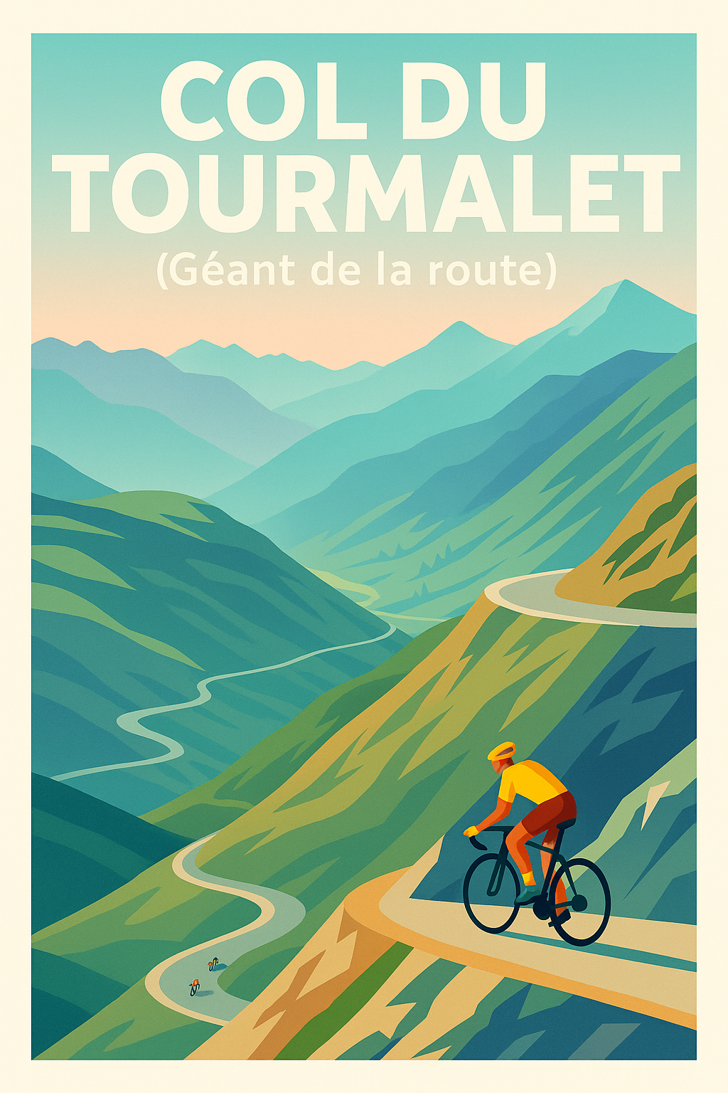 Affiche de Col du Tourmalet - Domptez le Géant de la route