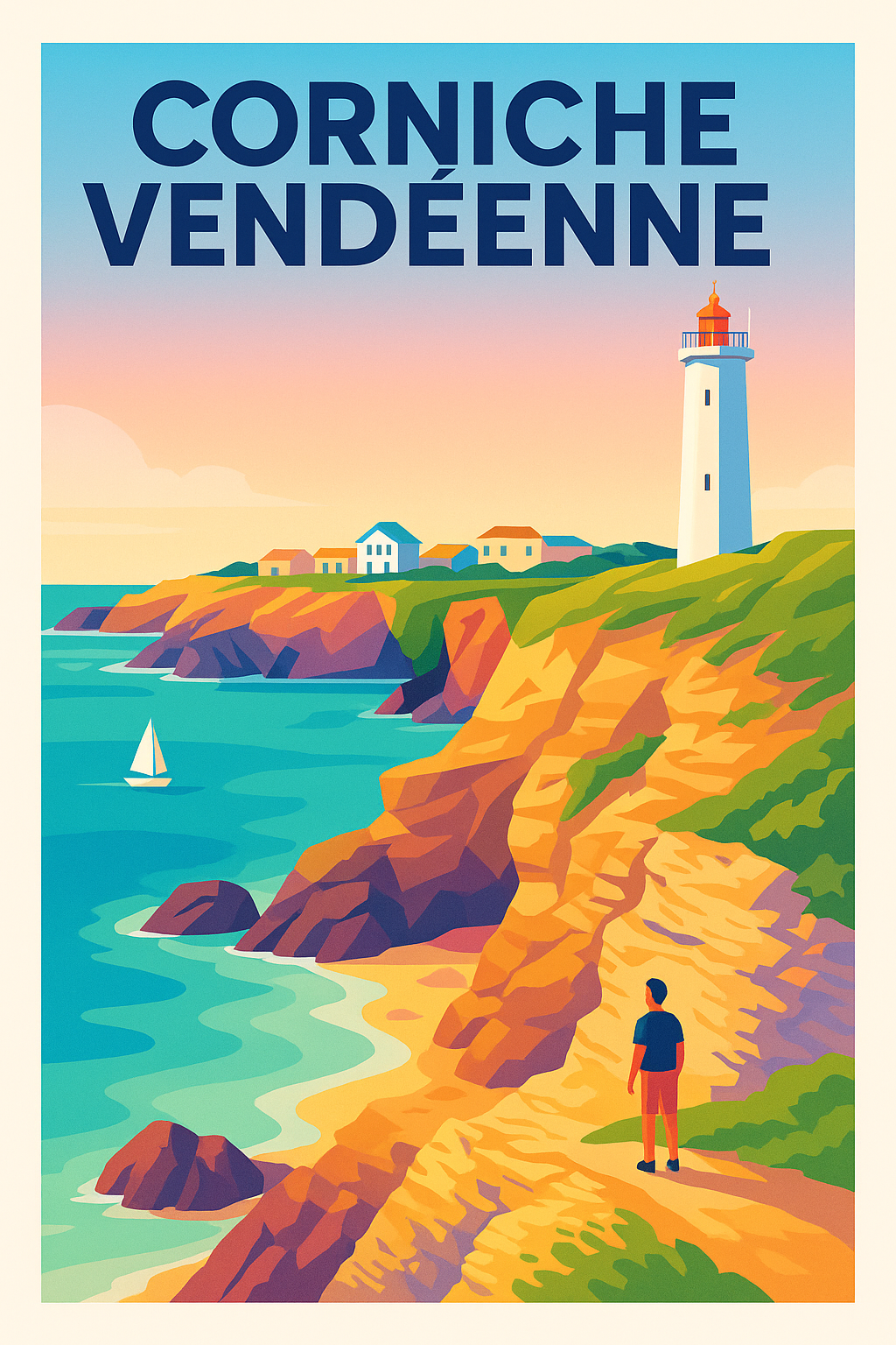 Affiche de Corniche Vendéenne - L'éclat sauvage du littoral atlantique