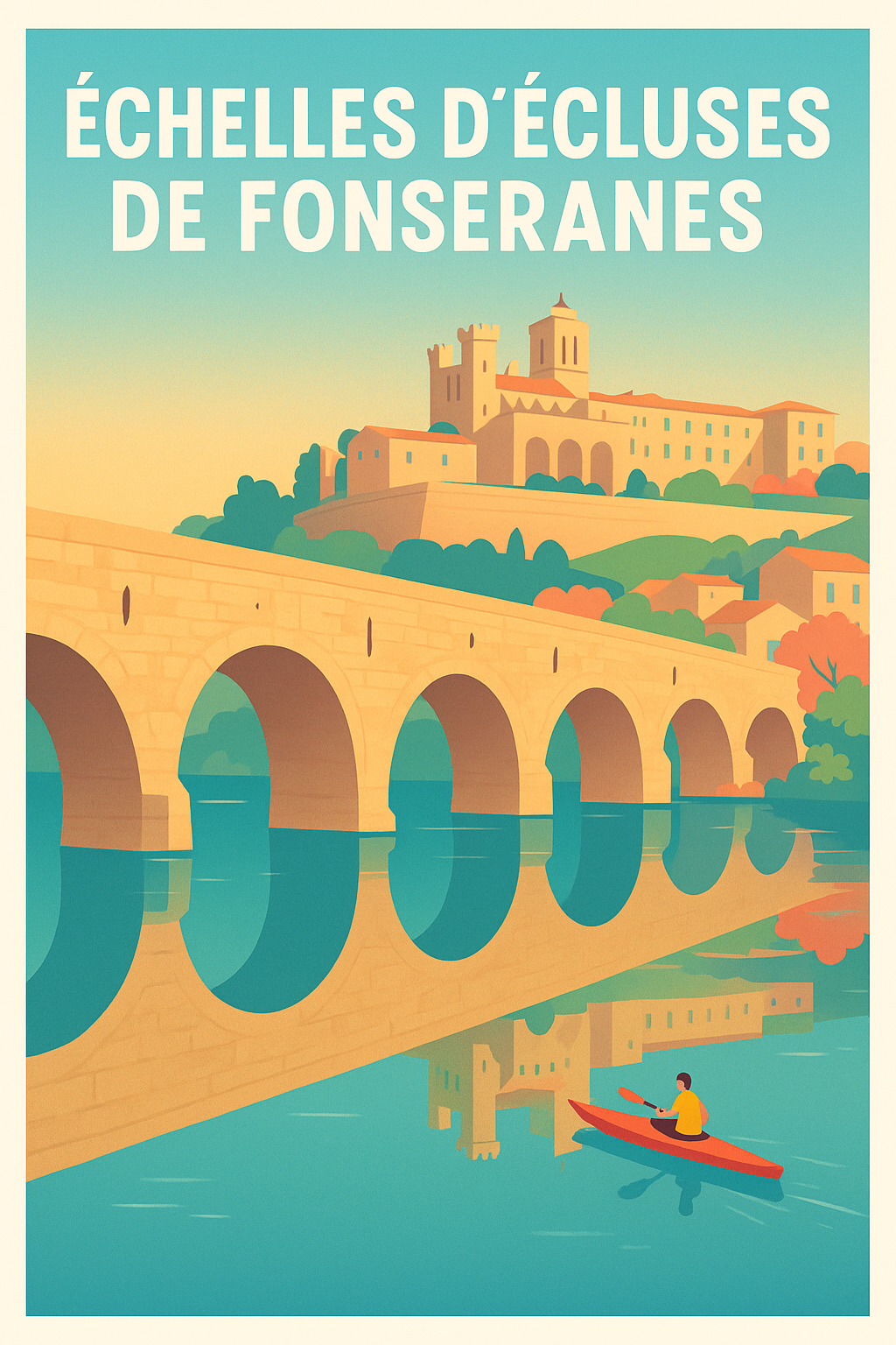 Affiche de Échelles d'écluses de Fonseranes - Le joyau du Canal du Midi