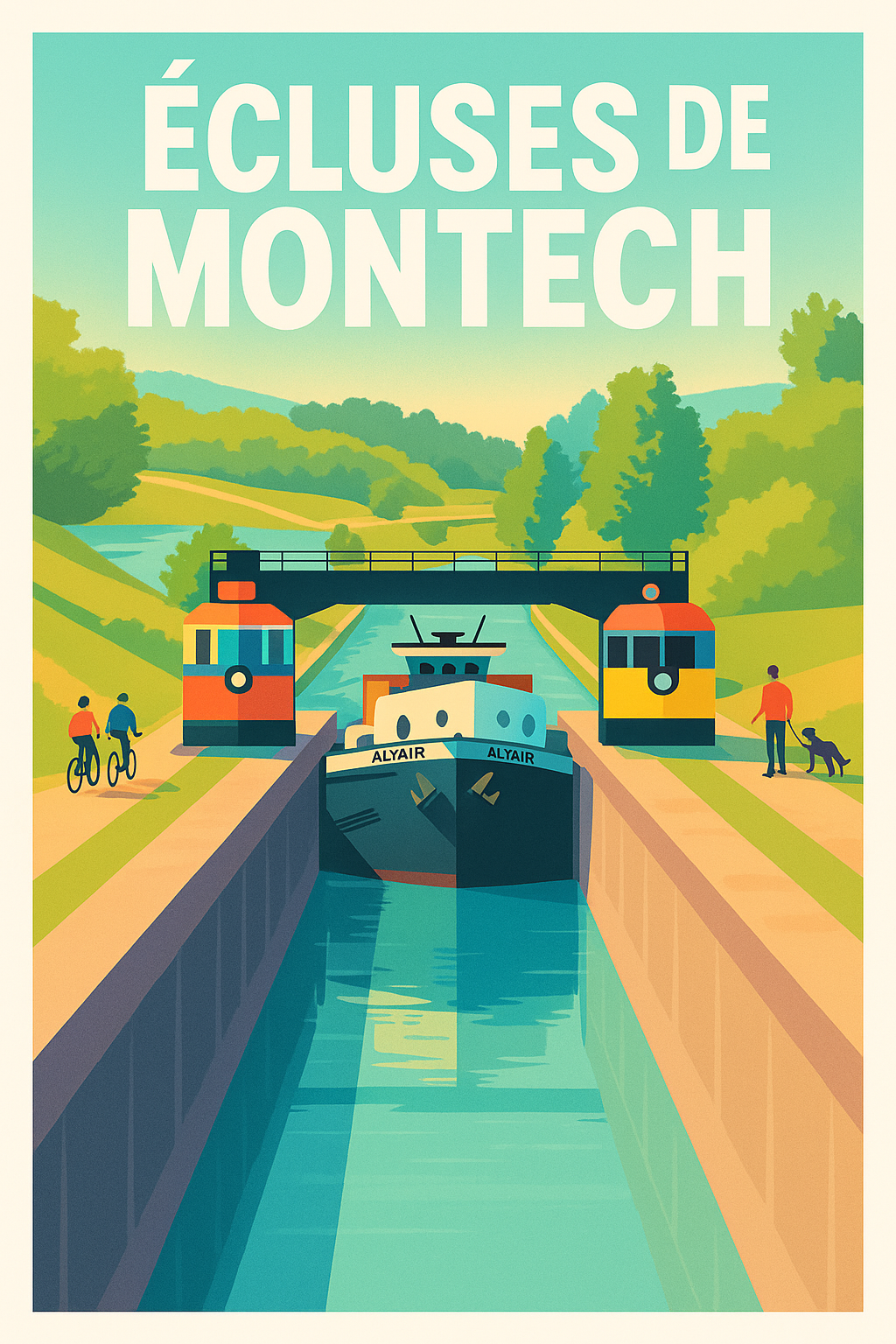 Affiche de Écluses de Montech - L'élégance du génie fluvial en Occitanie