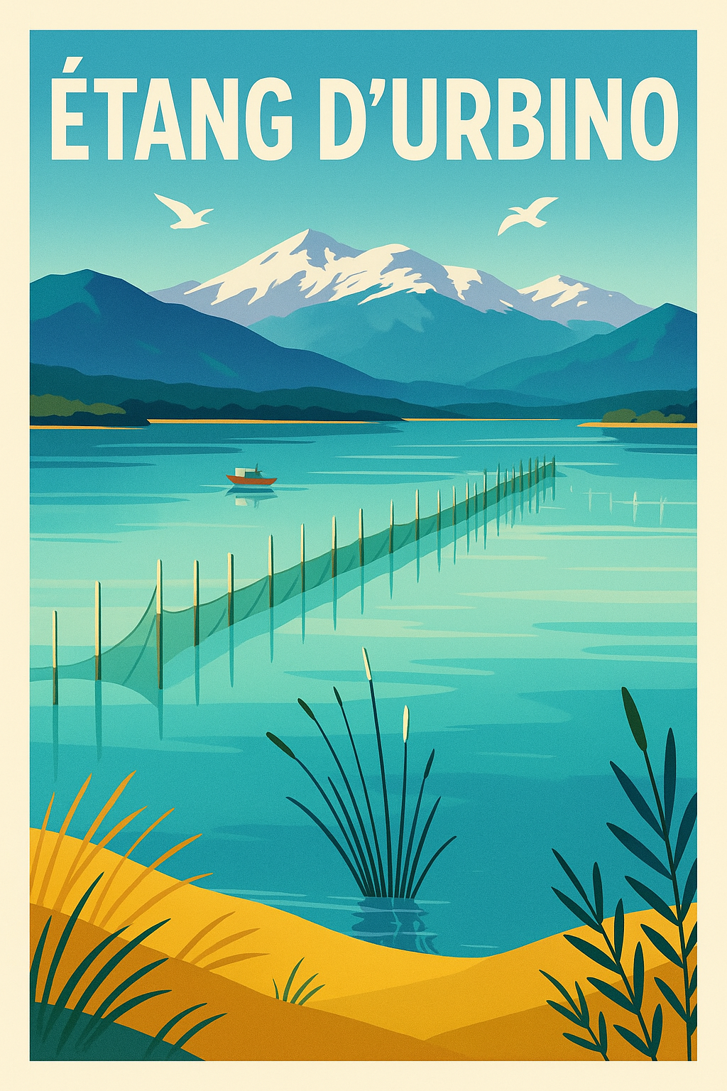 Affiche de Étang d'Urbino - La sérénité sauvage de la Corse