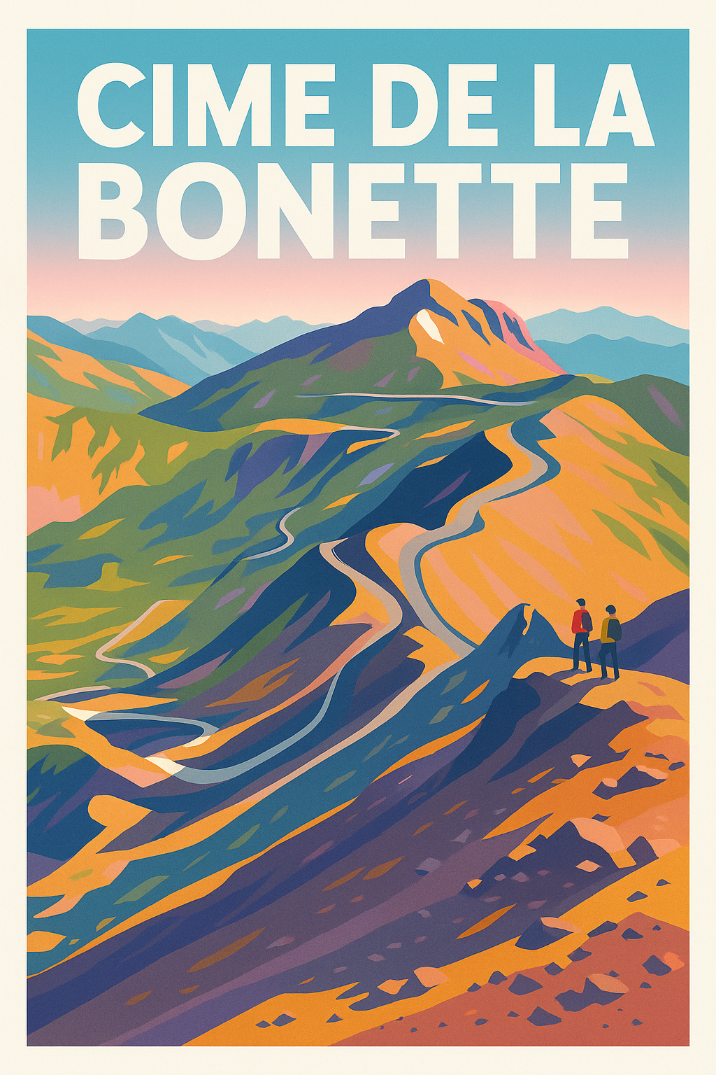 Affiche de Cime de la Bonette - Le sommet des Alpes à portée de regard